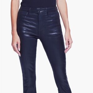 L’Agence Beatrix Noir Coated Split Leg Jean Size 24